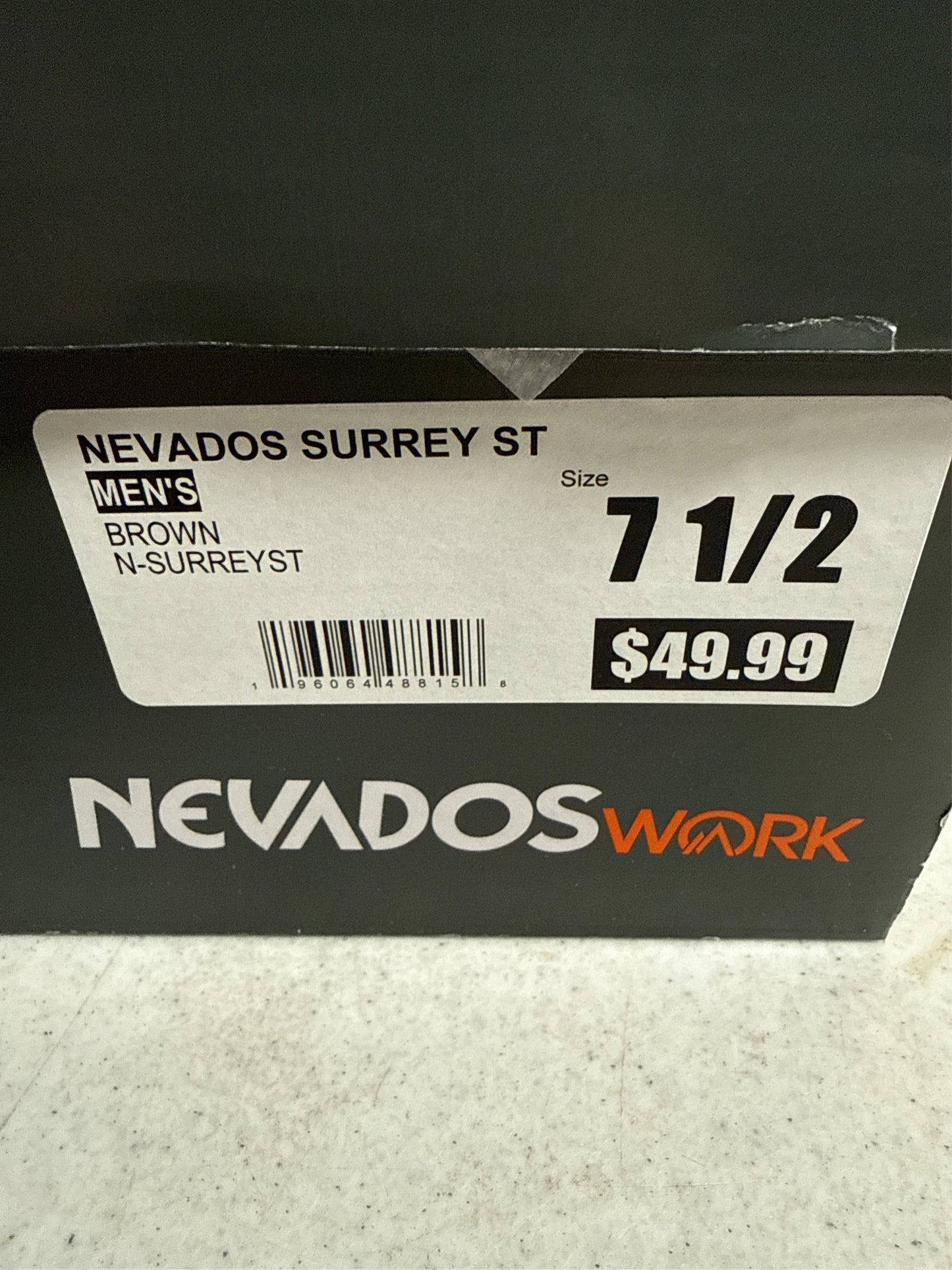 Nevados Men's Surrey Steel Toe Work Boots - Brown, Size 7.5