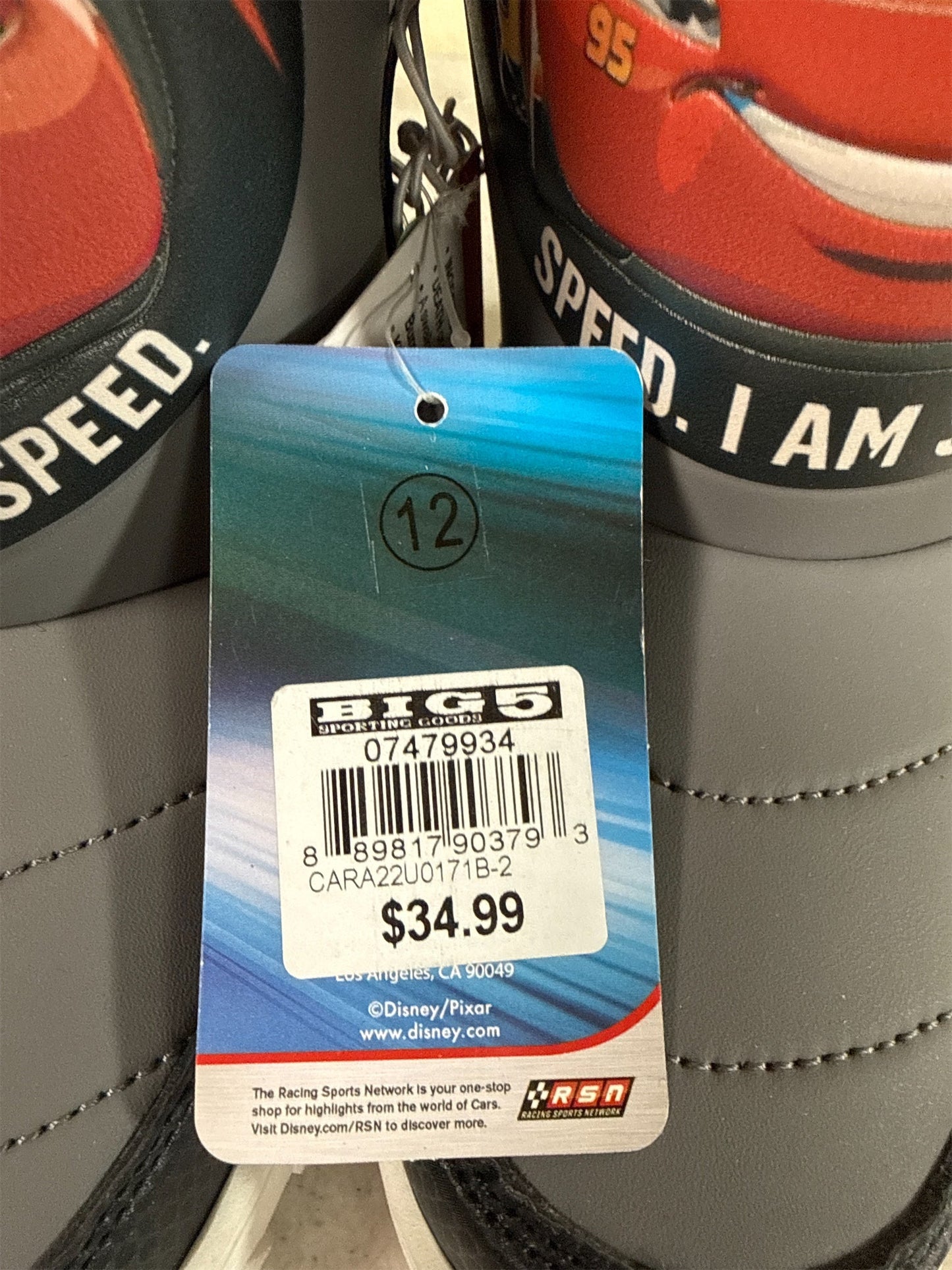 Disney Pixar Cars Lightning McQueen Boys' Snow Boots - Size 12