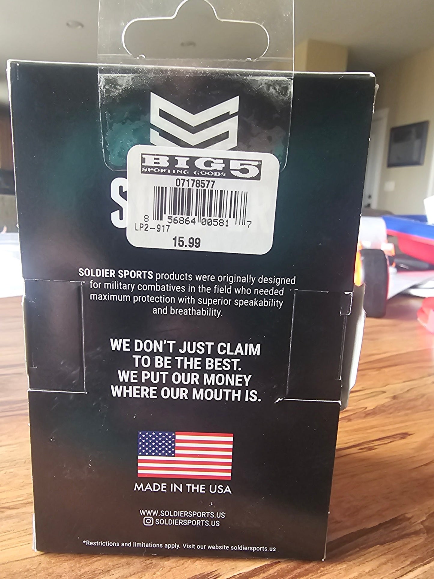Soldier Sports America Lip Protector Mouthguard - 2 Pack, Black/White, One Size