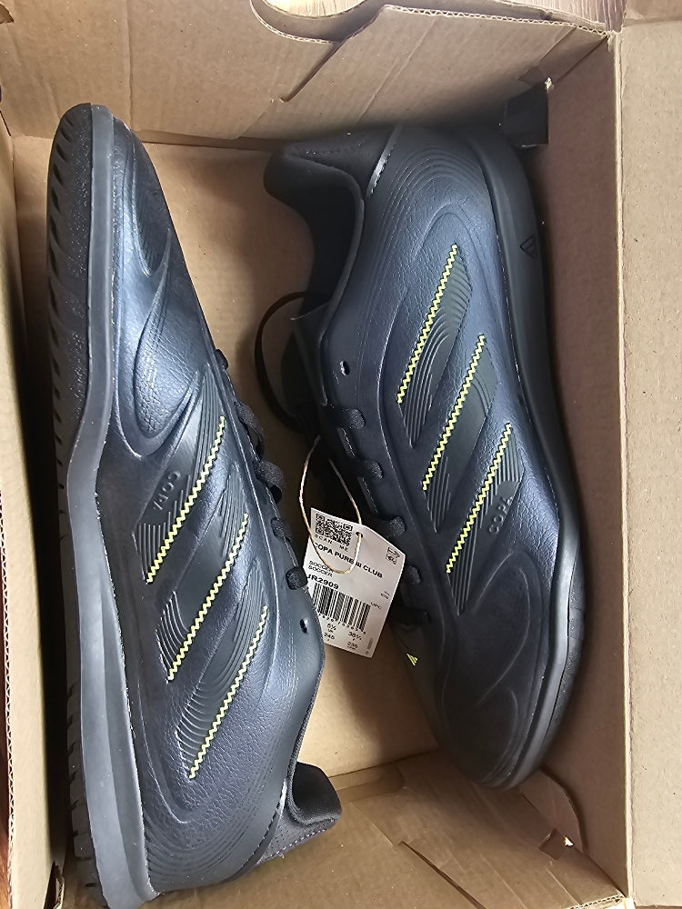 Adidas Copa Pure III Club Indoor Youth Soccer Shoes - Black/Multi, Size 6