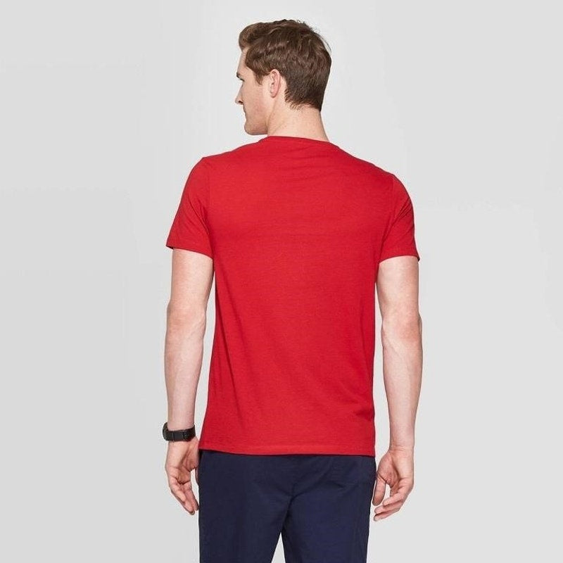 Goodfellow & Co Men's Big & Tall Casual Fit Short Sleeve T-Shirt Red 3XLT