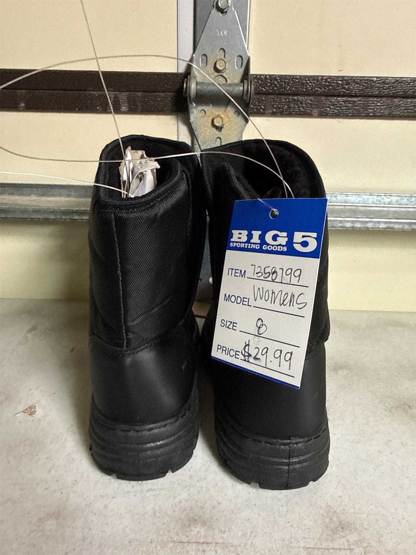 World Famous Sports Women's Snowflake 6" Winter Boots - Black, Size 8