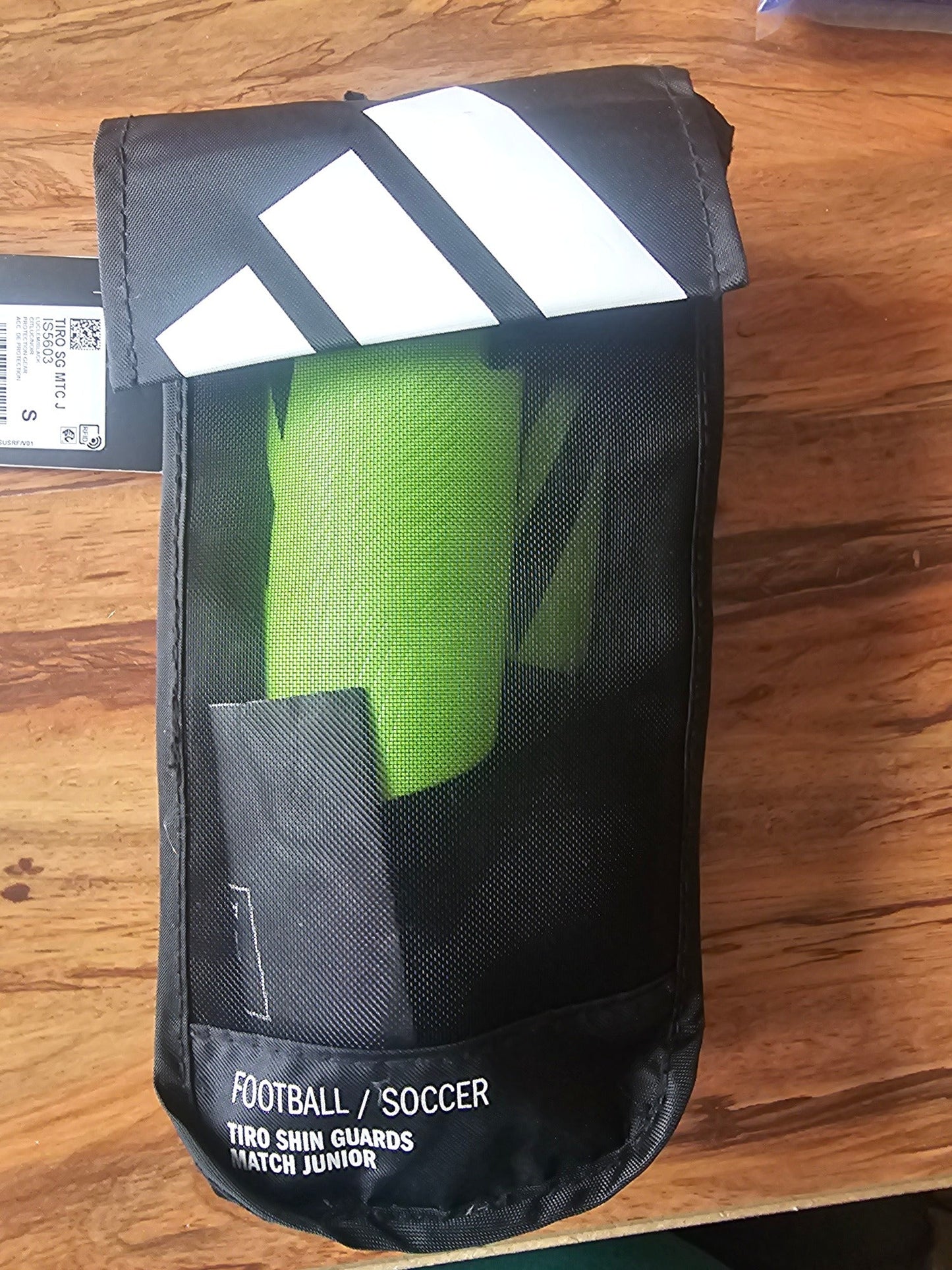 Adidas Youth Tiro Match Soccer Shin Guards - Lucid Lemon/Black
