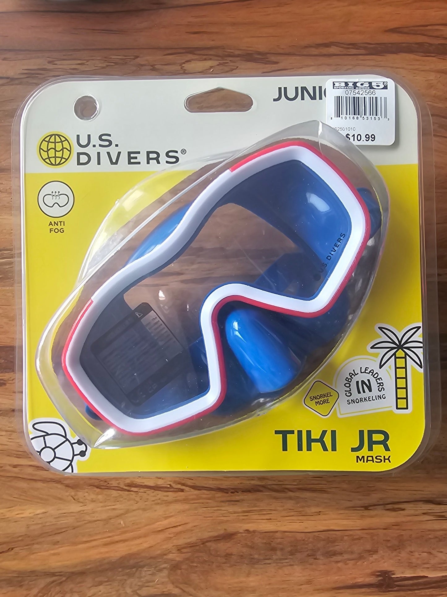 U.S. Divers Tiki Junior Snorkeling Mask - Red, White, and Blue