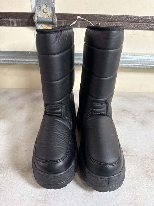 WFS Men's Insulated Winter Snow Boots - Black, Size 7