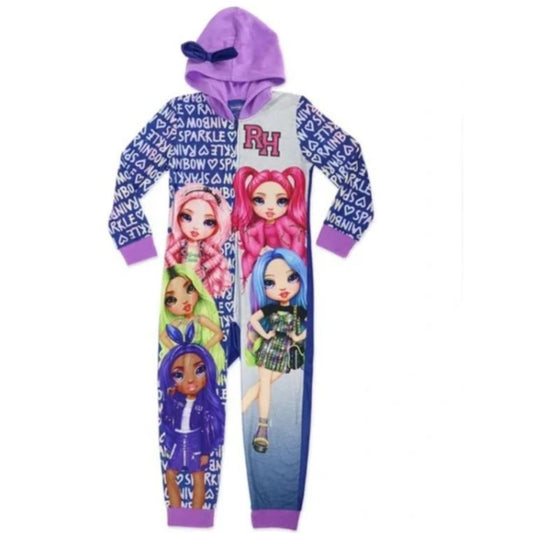 Rainbow High Girls One Piece Pajamas, Size XS