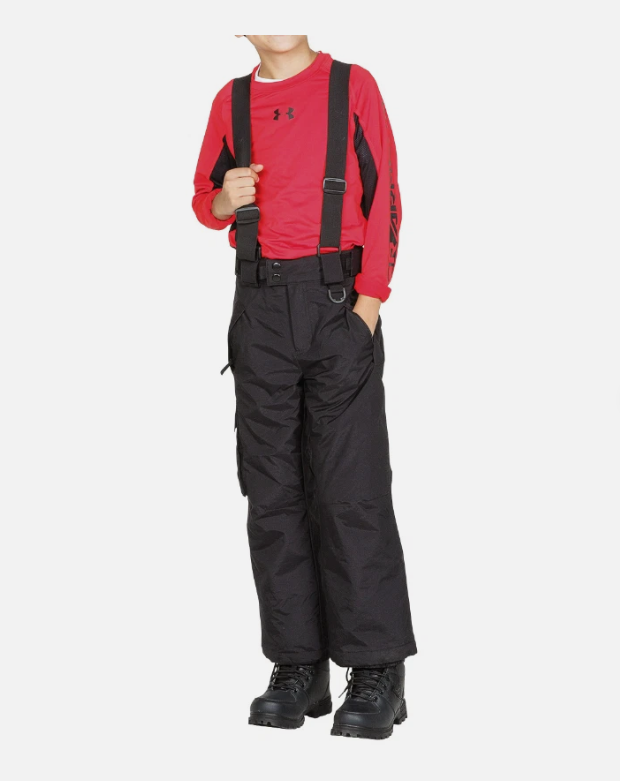 Sport Essentials Youth Insulated Suspender Snow Pants - Black, Size 4
