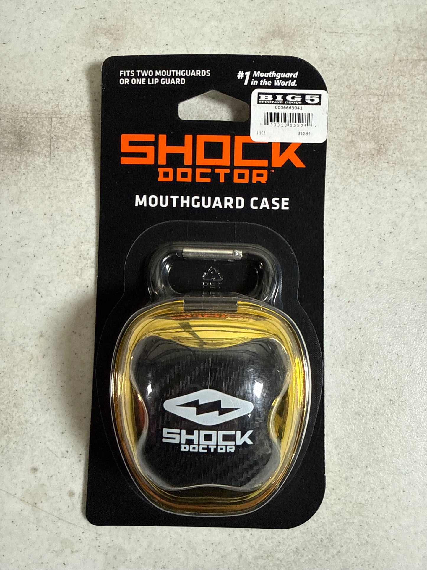 Shock Doctor Chrome Mouthguard Case with Carabiner - Gold