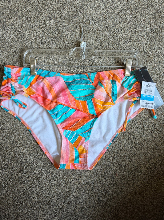 Next By Athena Women's Sunset Palms Midrise Side Cinch Swimsuit Bottoms - XL