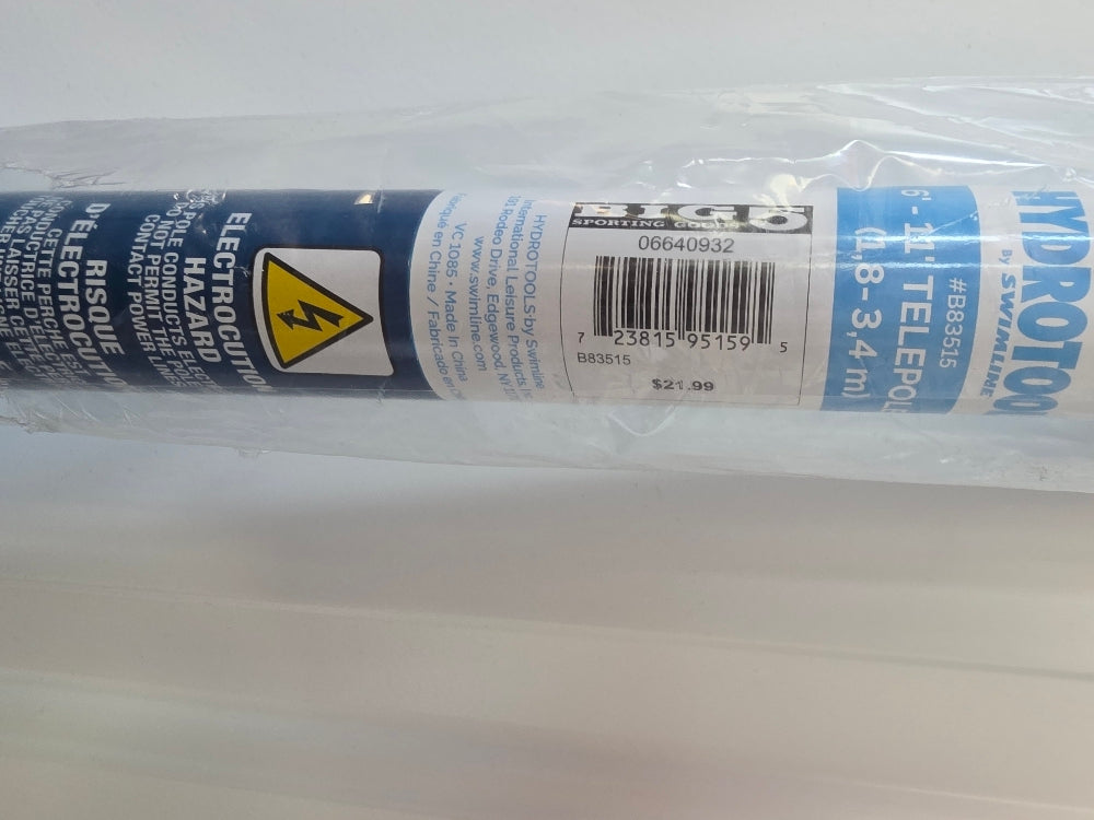 Swimline 6' to 11' Telescoping Pool Maintenance Pole, Blue