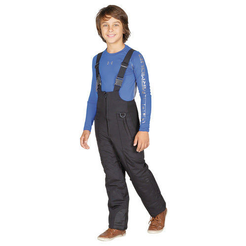 Sport Essentials Kids' Black Bib Snow Pants, Size 4