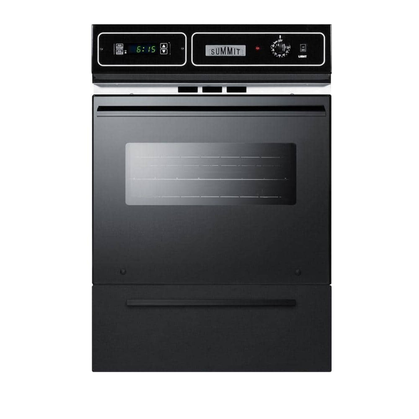 Summit 24" Single Gas Wall Oven TTM721-2DK in Black - 2.92 cu. ft.