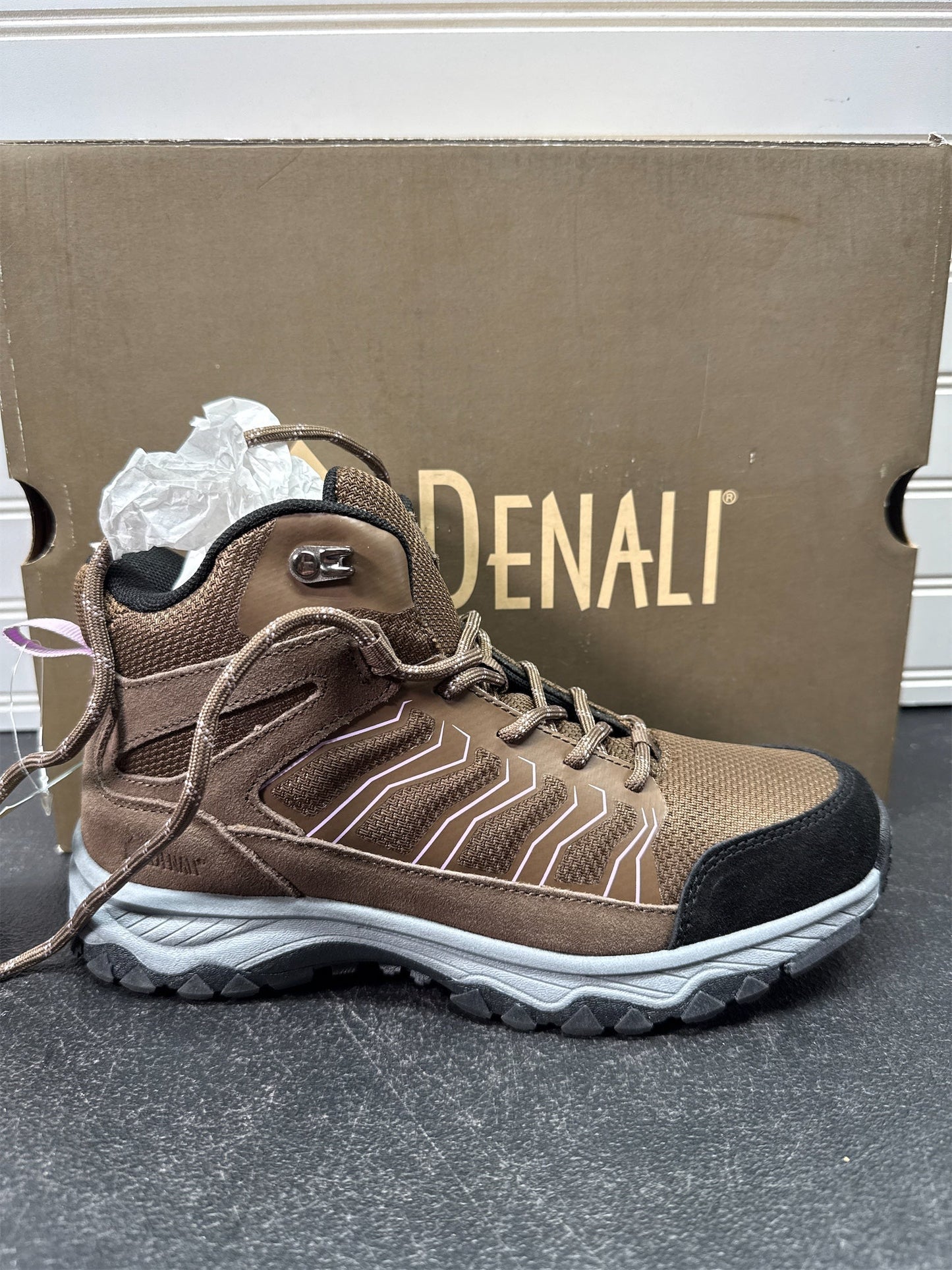 Denali Redbud Girls' Hiking Boots - Brown/Pink, Size 4