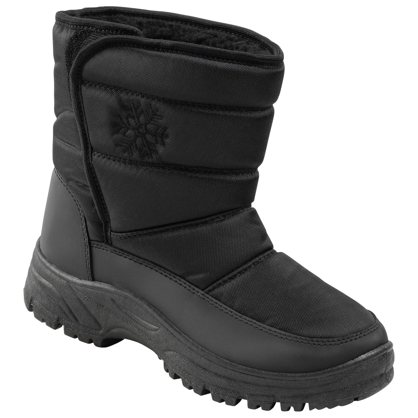 World Famous Sports Women's Snowflake 6" Winter Boots - Black, Size 5