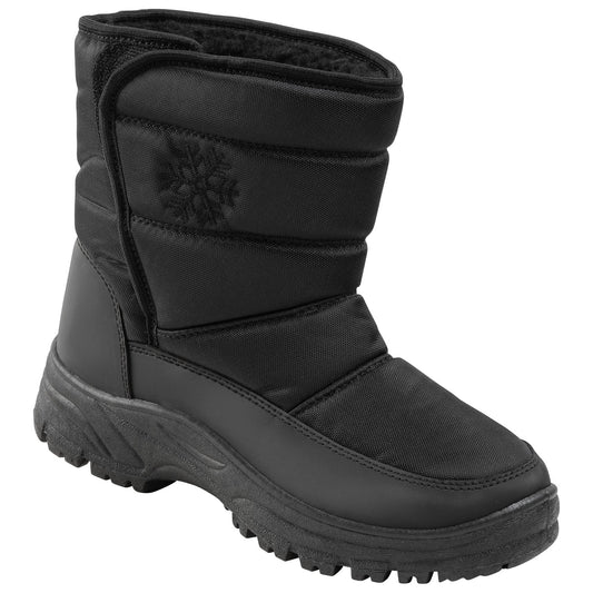 World Famous Sports Women's Snowflake 6" Winter Boots - Black, Size 5