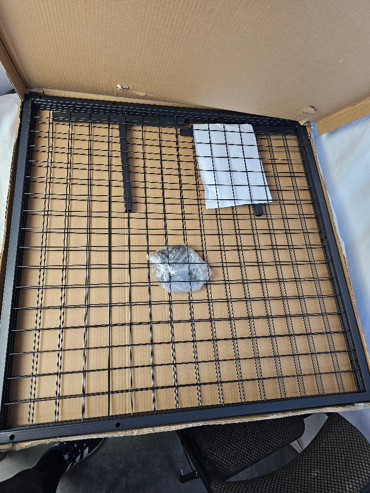 3' 6' Double-Layer Grid Panels for Display, Movable Gridwall Panels Tower with T-Base Stand, Sturdy Wire Grid Wall Panels Metal Art Display Racks for Retail Displays Craft Shows