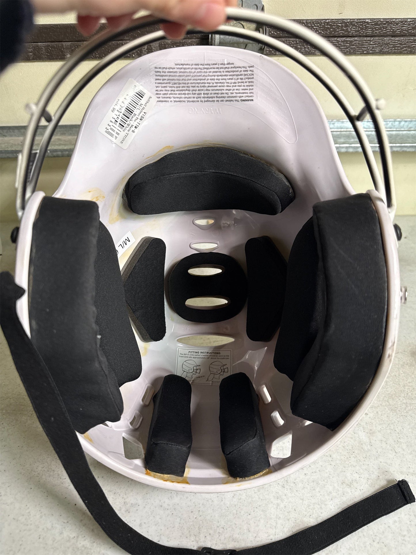 RIP-IT Vision Pro Matte Two-Tone Softball Batting Helmet with Face Guard - Black/White, M/L