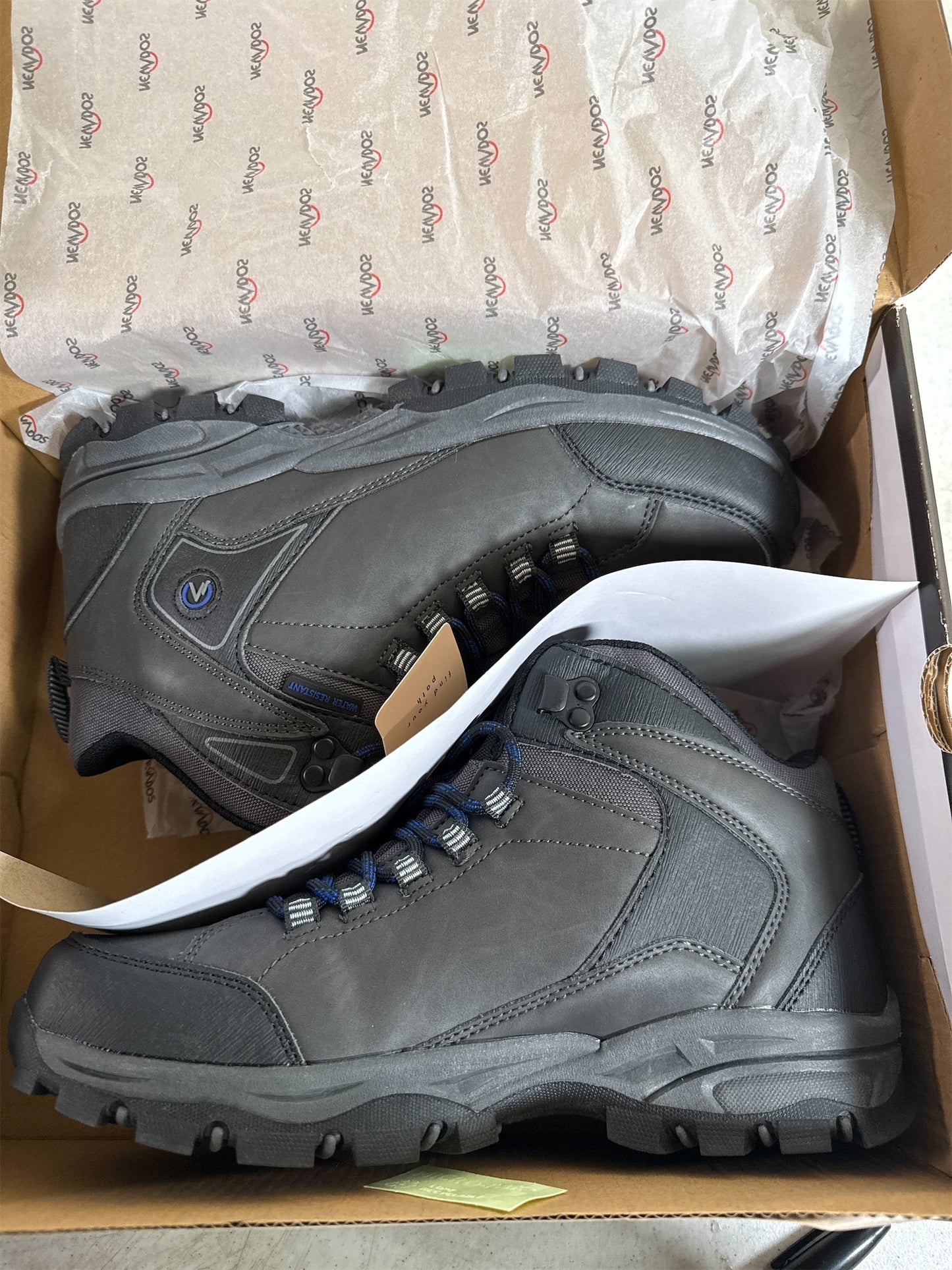 Nevados Glacier Men's Water Resistant Hiking Boots - Grey/Black, Size 8
