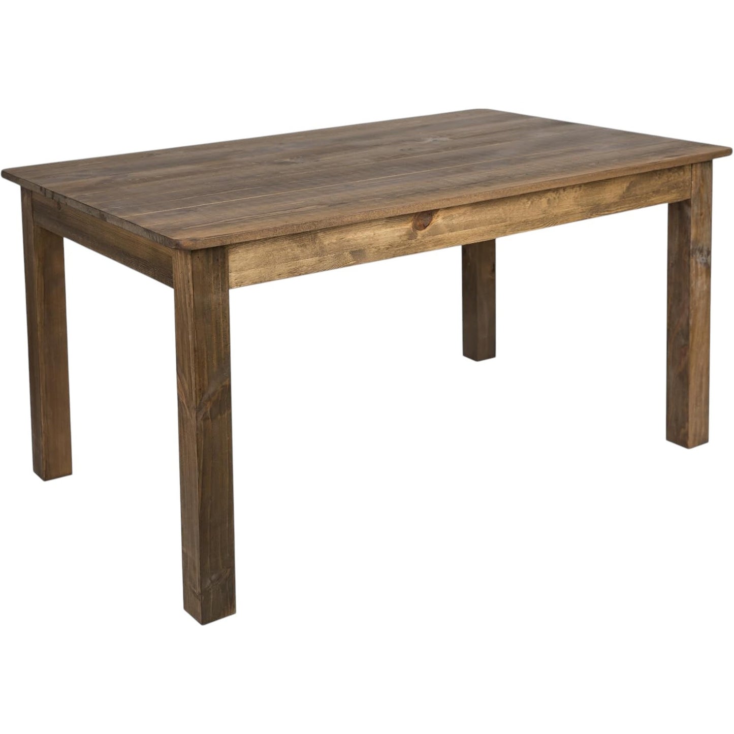 Flash Furniture Hercules Series 60" x 38" Rectangular Rustic Solid Pine Table