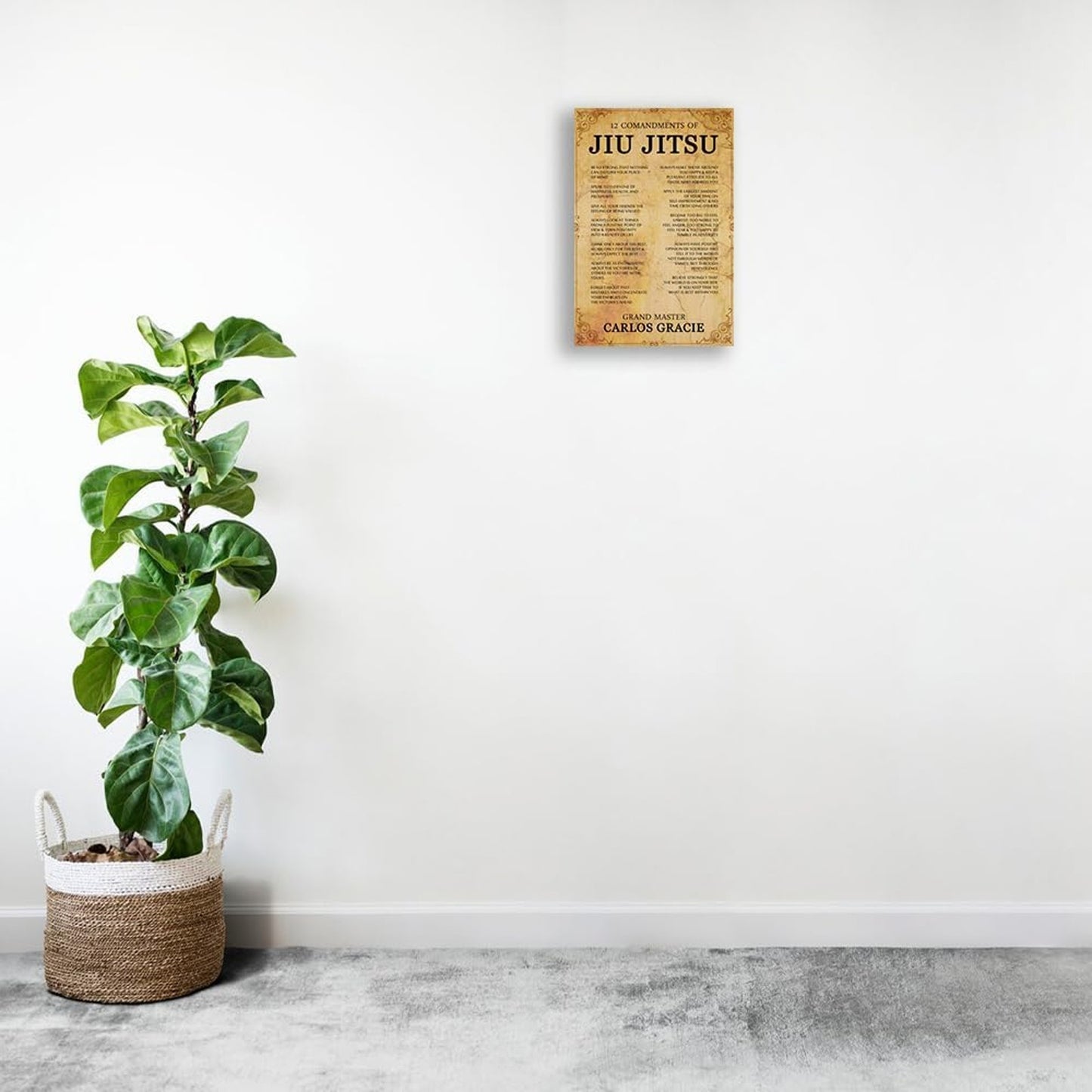 16x24in 12 Commandments BJJ Wall Art | Brazillian Jiu Jitsu