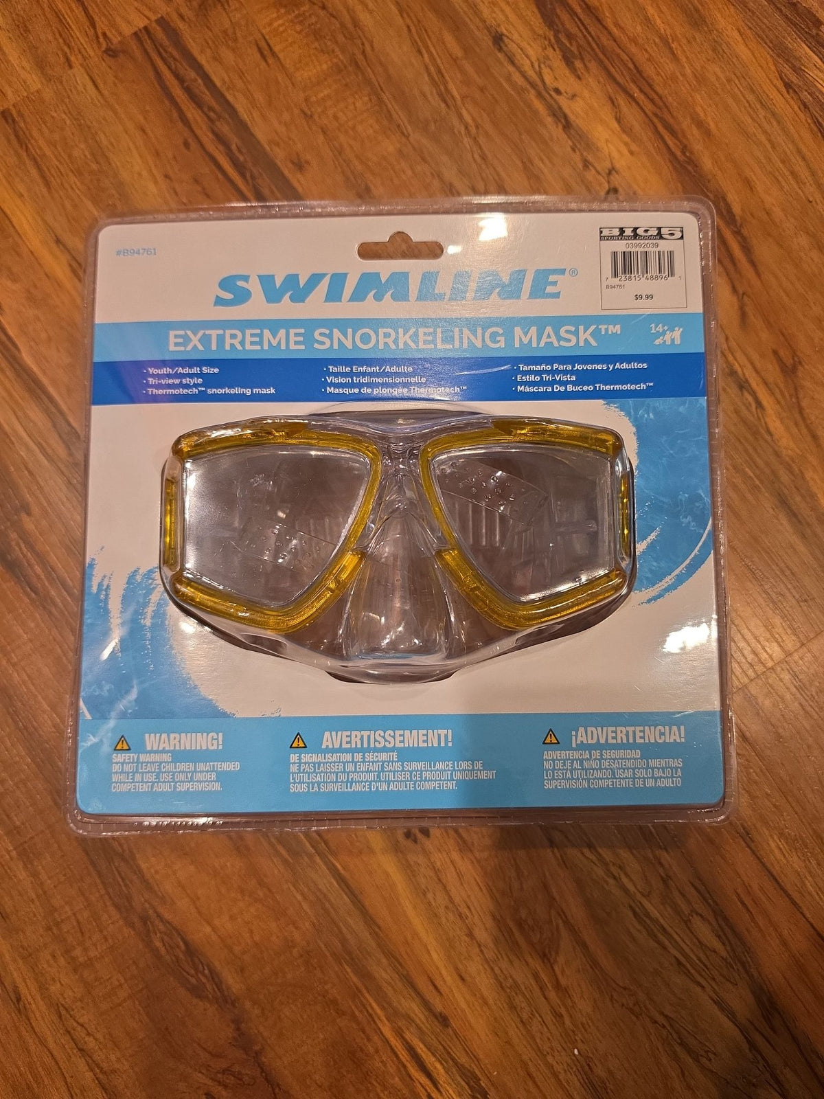 Swimline Extreme Thermotech Diving and Snorkeling Mask, Yellow, Ages 14+