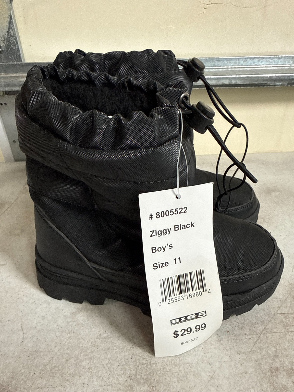 Rugged Exposure Ziggy II Junior Boys' Winter Boots - Black, Size 11