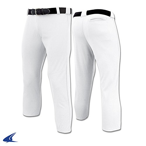 Champro Youth Performance Pull-Up Baseball Pants - White, Large
