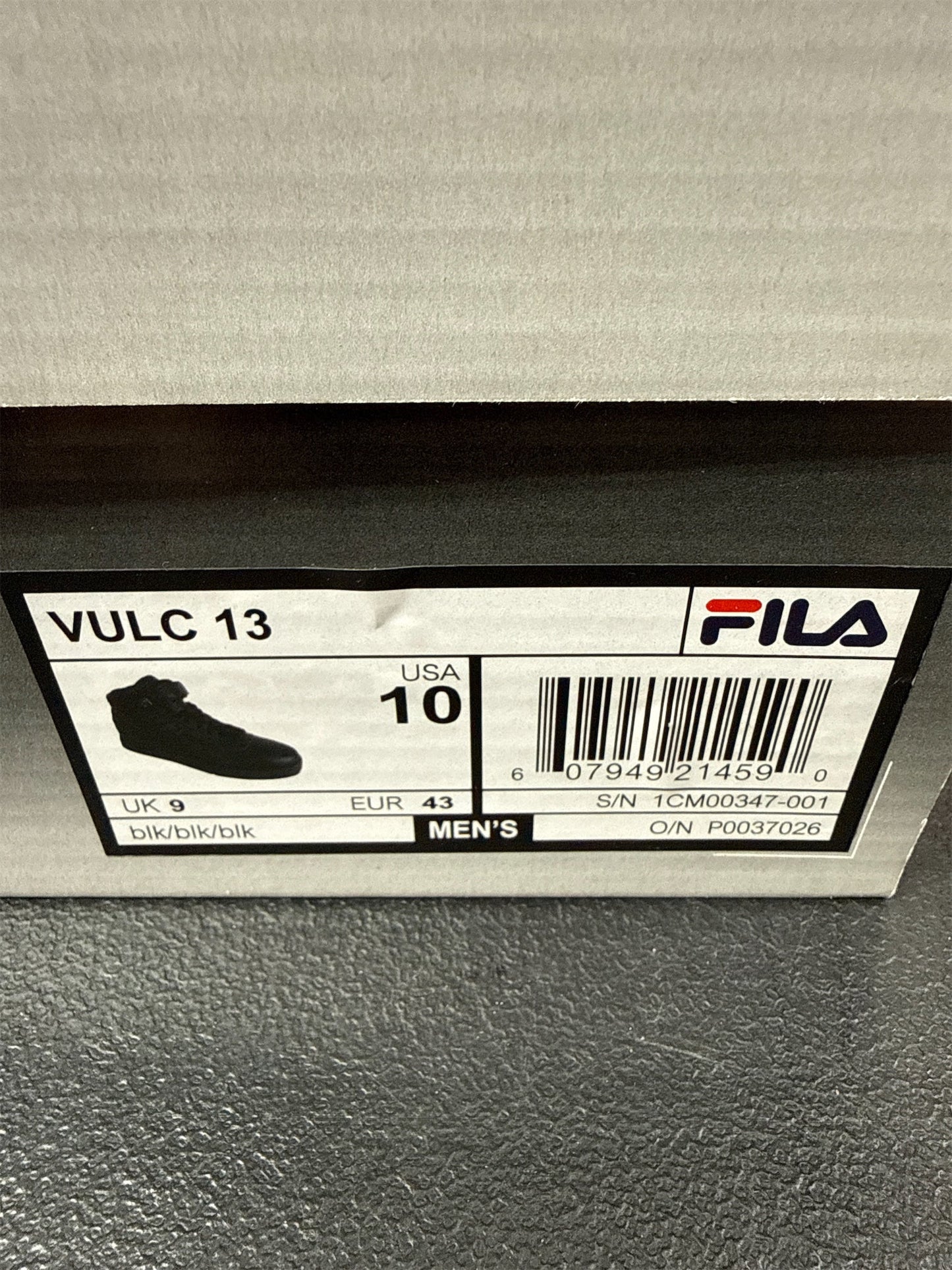 Fila Men's Vulc 13 High-Top Sneakers - Black, Size 10