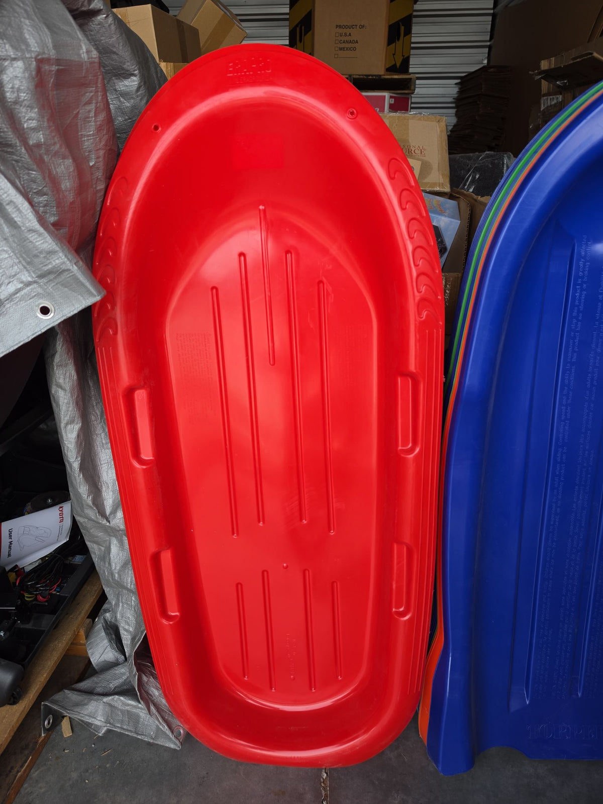 ERA Manitou X 48-Inch Lightweight Single-Rider Snow Sled, Red