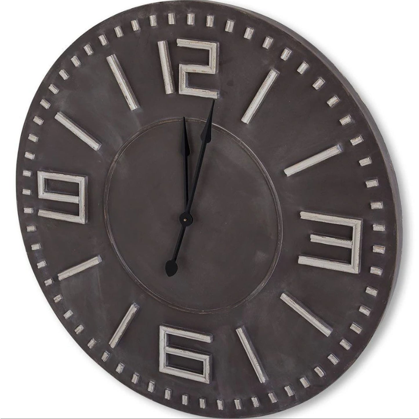 Mercana Devonshire II Dark Brown Solid Wood 42" Round Wall Clock