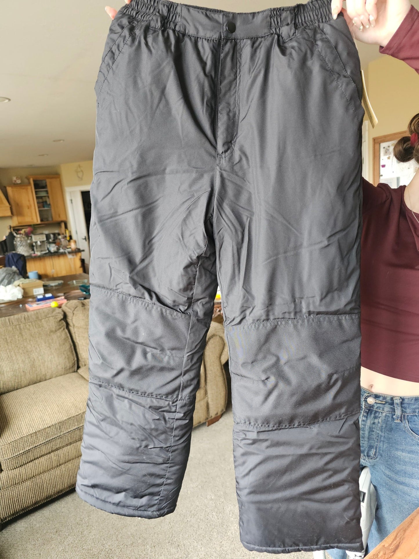 Thereabouts Boys' Heavyweight Snow Pants - Black, Size L (14/16)