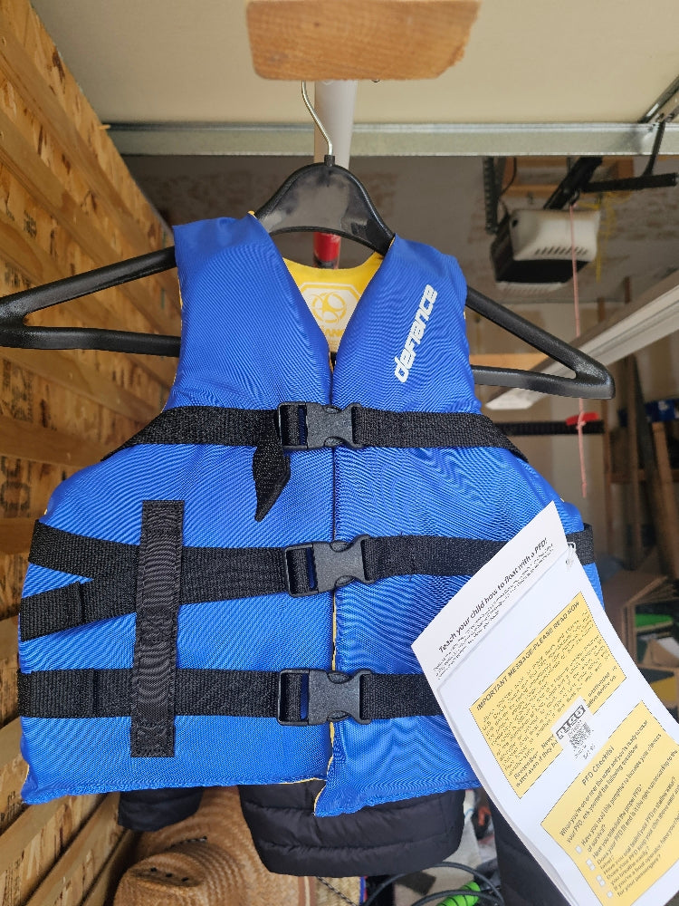 Defiance Youth Universal Life Jacket - Blue/Yellow Kids' Flotation Vest