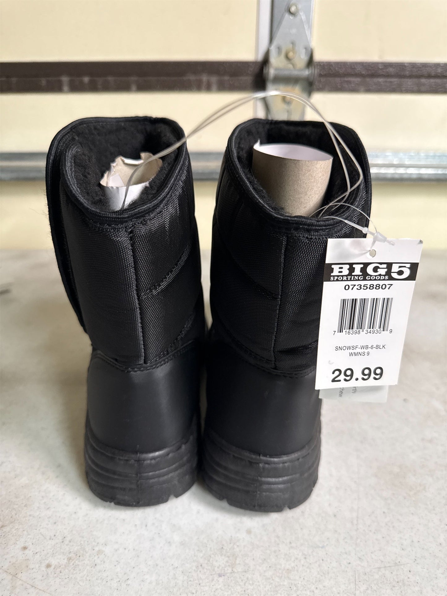 World Famous Sports Women's Snowflake 6" Winter Boots - Black, Size 9