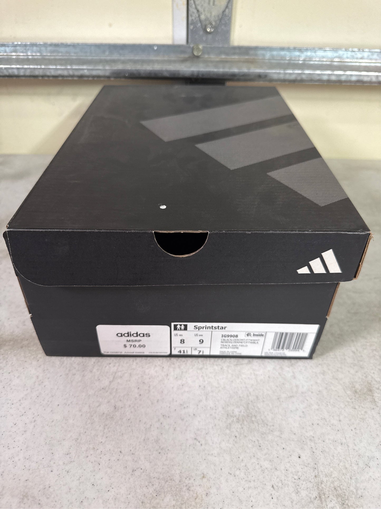 Adidas Sprintstar Unisex Track Spikes - Black/Zero Metallic/White (8M/9W)