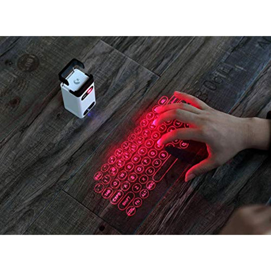 AGS Design Wireless Laser Projection Bluetooth Keyboard for iPhone & iPad