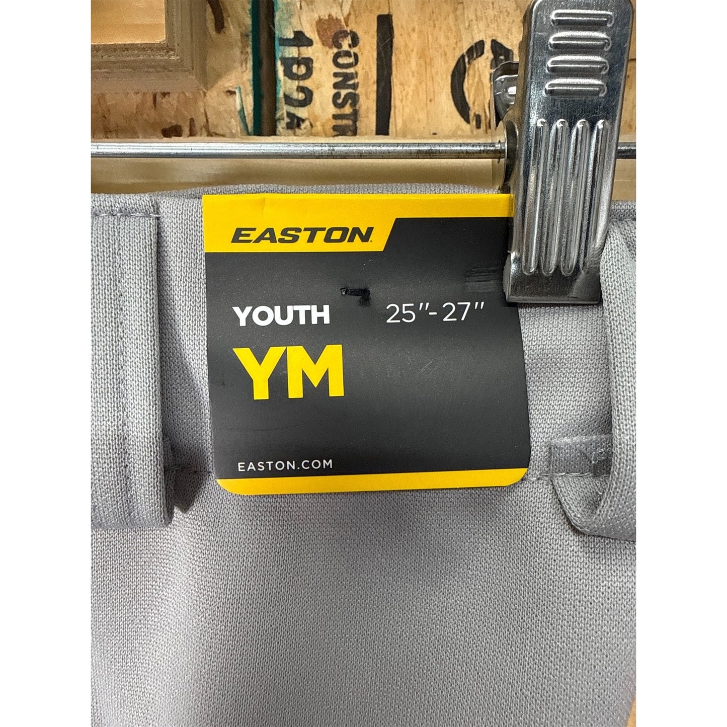 Easton Youth Pro Pull-Up Baseball Pants- Grey Youth Medium