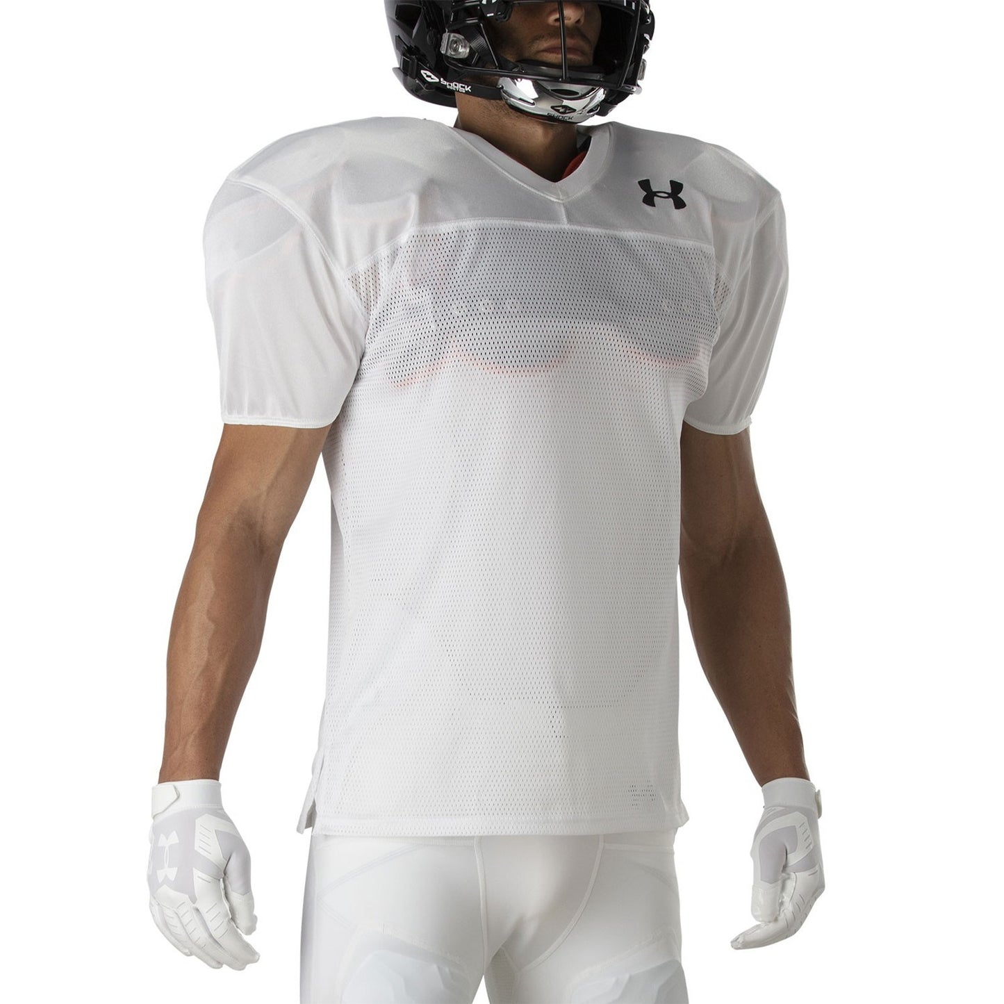 Under Armour Youth Football Practice Jersey, White - L