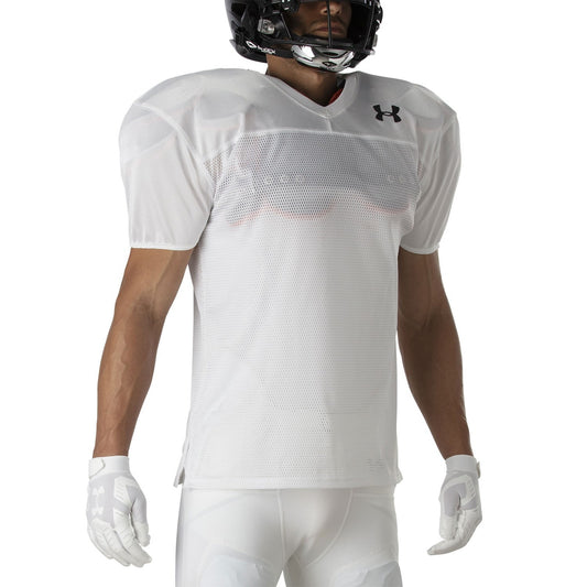 Under Armour Youth Football Practice Jersey, White - L