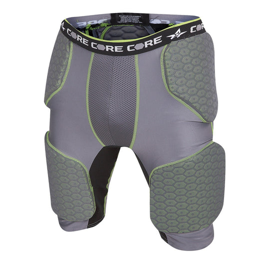 Alleson Youth Integrated 5 Pad Football Girdle - Large, Charcoal Combo, L
