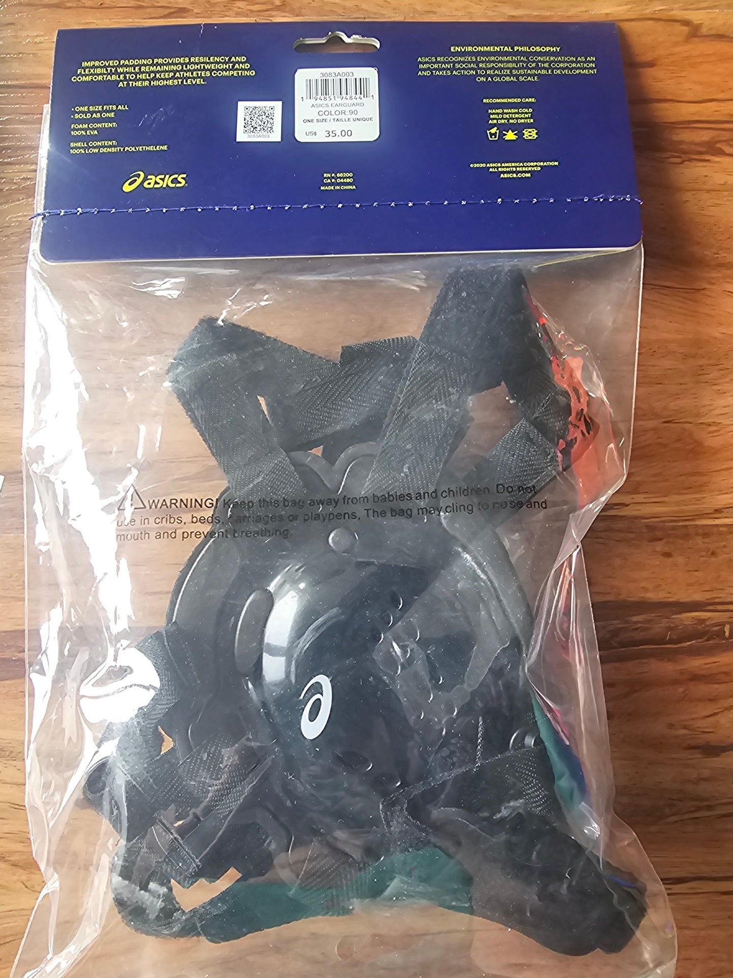 ASICS Unisex Wrestling Ear Guard - Black - One Size