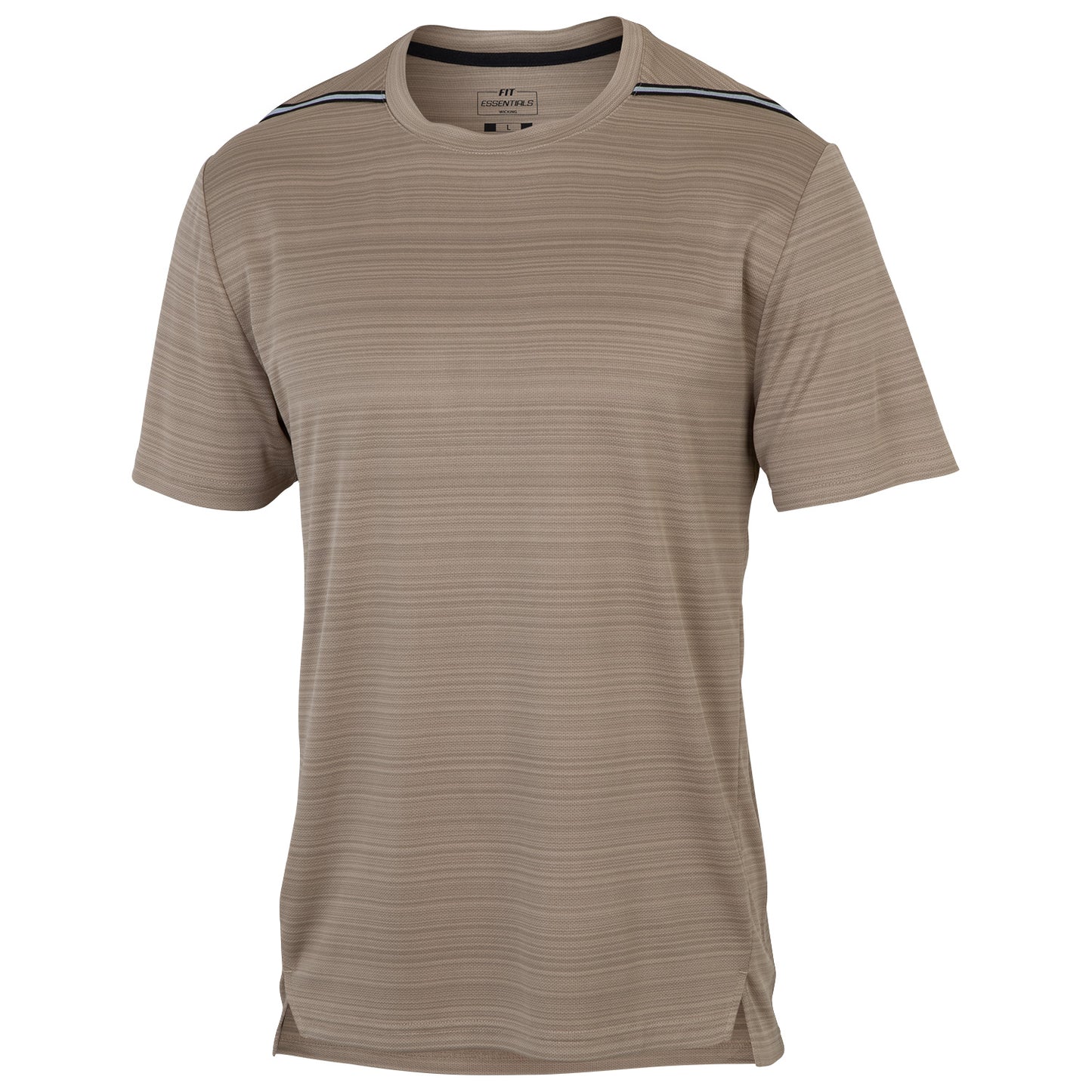 Fit Essentials Men's Flow Short-Sleeve Athletic Tee, Brown - Size Medium