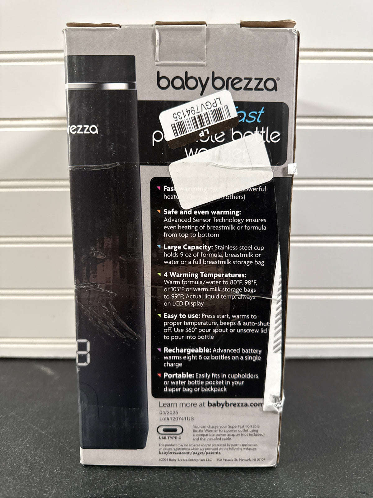 Baby Brezza SuperFast Portable Baby Bottle Warmer - Black