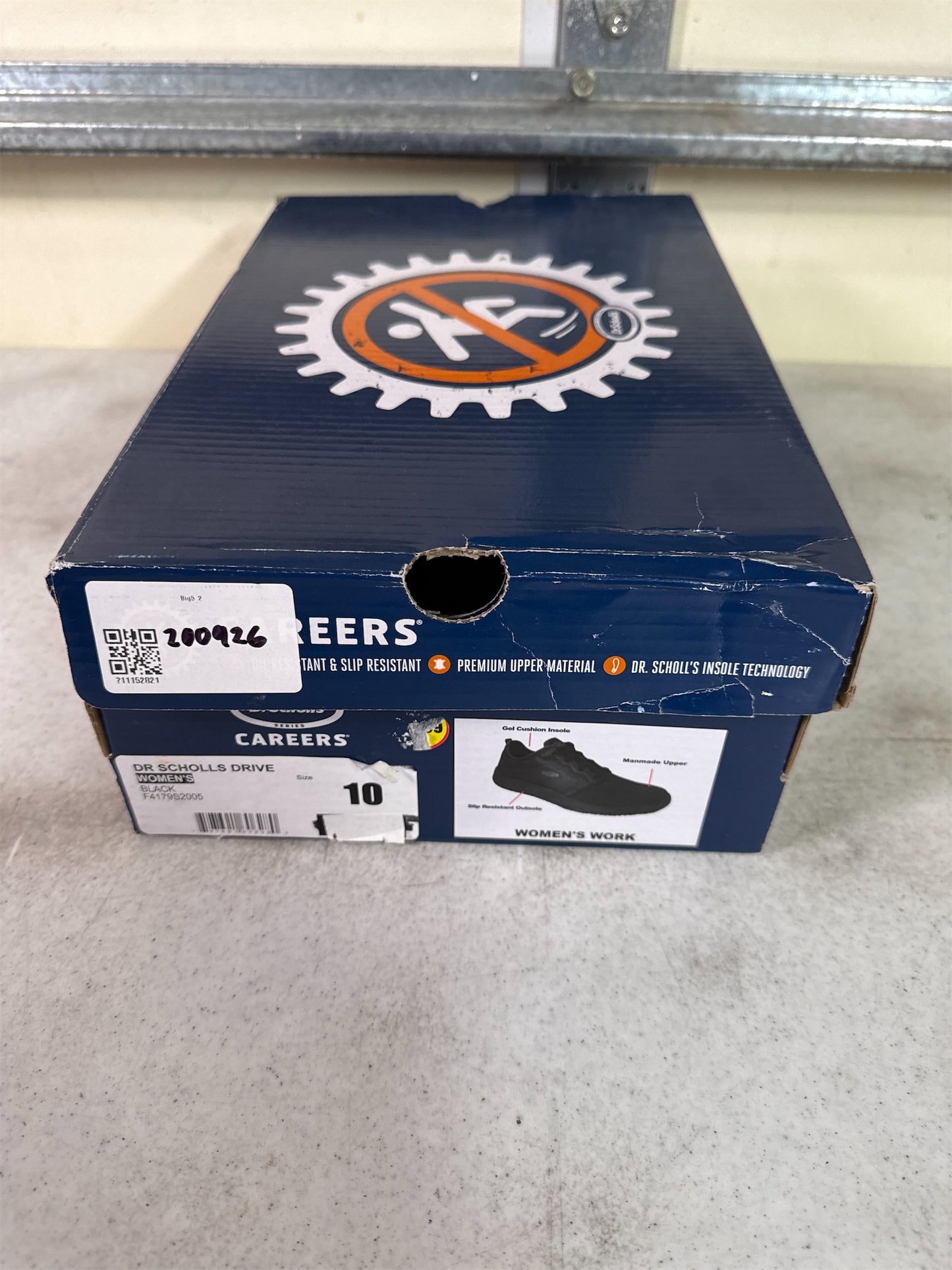 Dr. Scholl's Women's Drive Slip-Resistant Work Sneakers - Black, Size 10