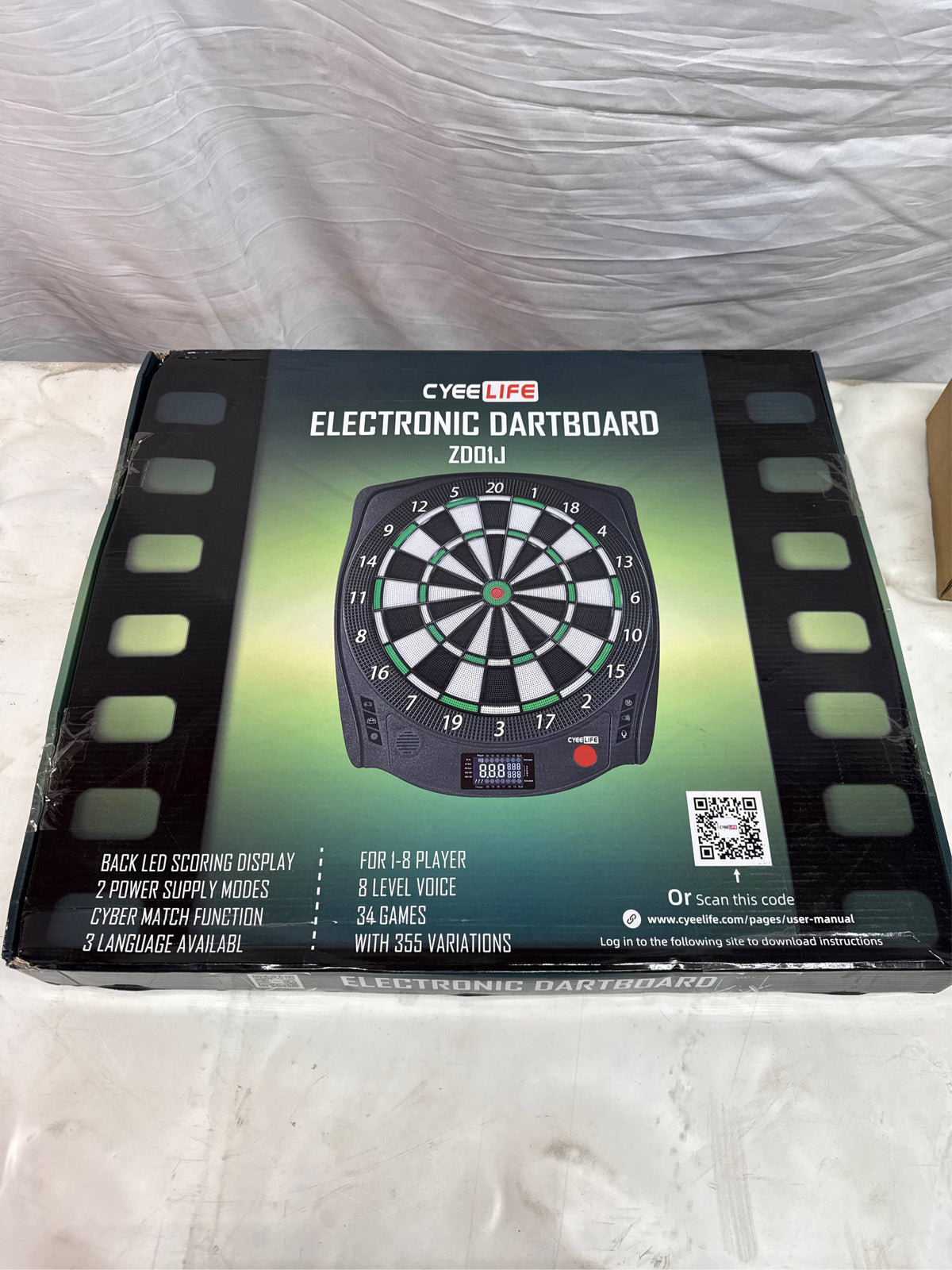 CyeeLife Electronic Dartboard Set with 6 Soft Tip Darts and Digital Scoreboard - Black