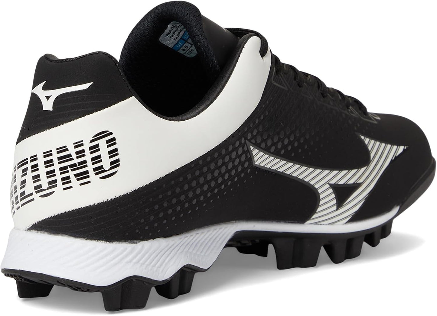Mizuno Women's Wave Finch LightRevo TPU Softball Cleats - Black/White, Size 7