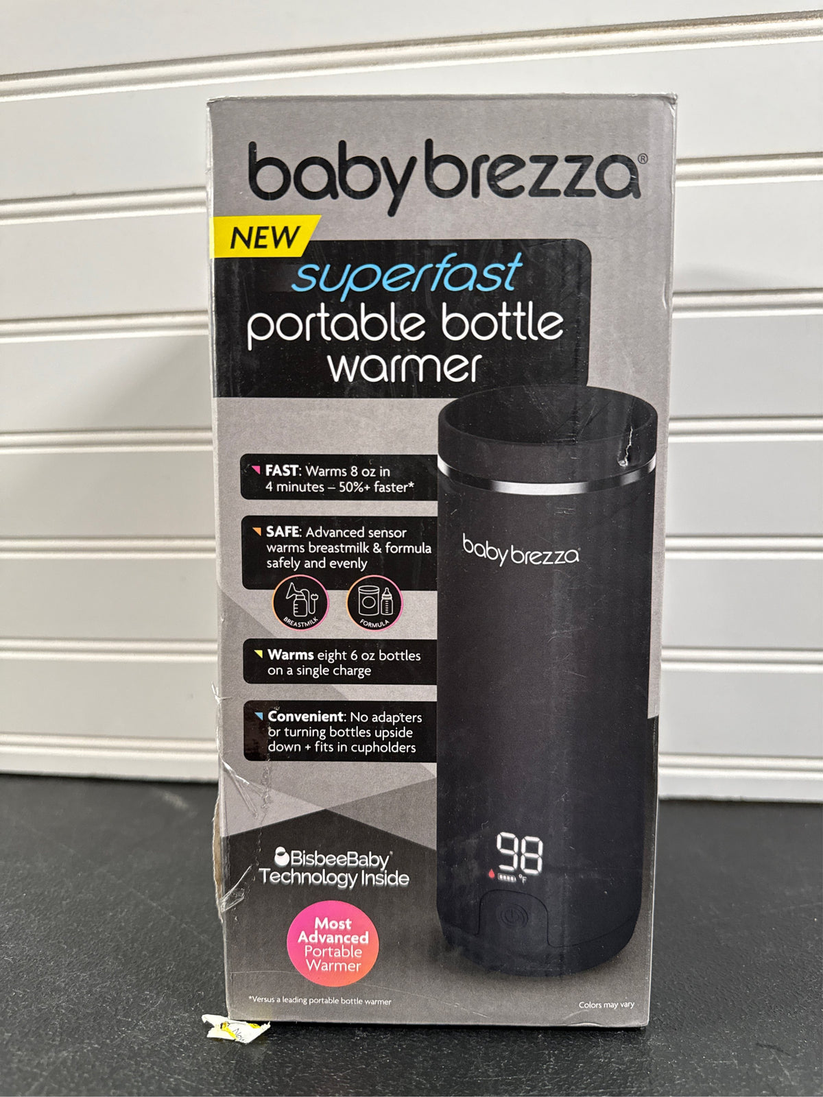 Baby Brezza SuperFast Portable Baby Bottle Warmer - Black