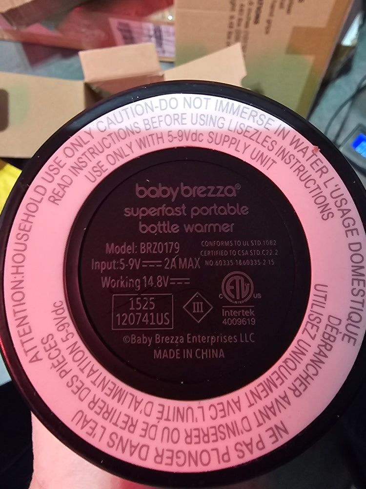 Baby Brezza SuperFast Portable Baby Bottle Warmer - Black