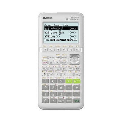Casio FX-9750GIII Graphing Calculator, White - ACT & SAT Approved