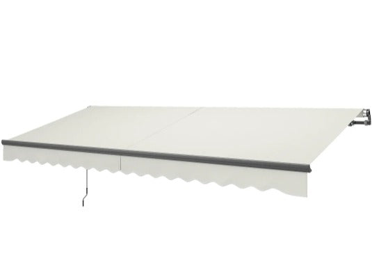 Outsunny 840-278V84CW White Canopy Replacement Fabric Cover for Retractable Awnings