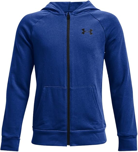 Under Armour Boys' Rival Fleece Full-Zip Hoodie - Tech Blue